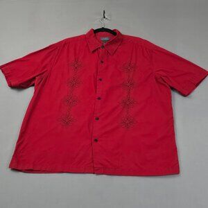 Crazy Horse Western Embroidered Button Down Shirt Men’s XL Red